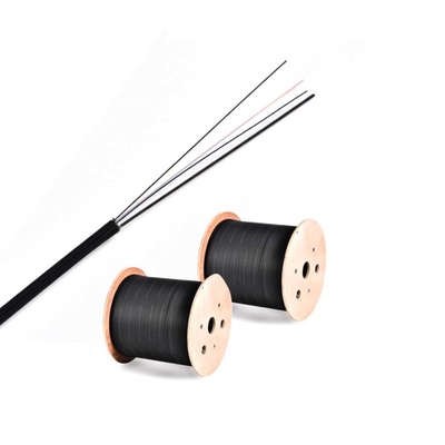 2 Core FRP KFRP Steel Wire FTTH Drop Cable Bow Type Black Color PVC Steel Wire